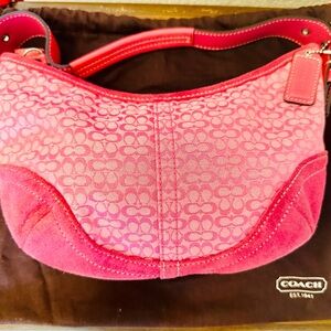Coach Pink Signature Shoulder Bag
